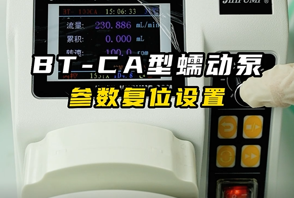 BT-CA蠕動(dòng)泵參數復位設置
